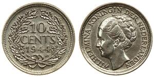 10 Цент Королевство Нидерланды (1815 - ) Серебро 