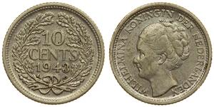 10 Цент Королевство Нидерланды (1815 - ) Серебро 