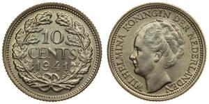 10 Цент Королевство Нидерланды (1815 - ) Серебро 