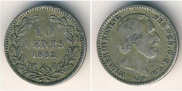 10 Цент Королевство Нидерланды (1815 - ) Серебро Виллем III