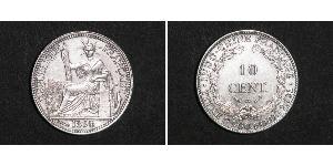 10 Цент Французский Индокитай (1887-1954) Серебро 