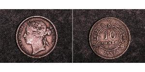 10 Цент Британский Гондурас (1862-1981) Срібло Вікторія (1819 - 1901)