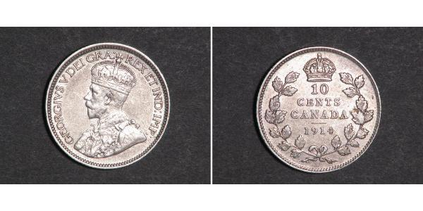 10 Цент Канада Срібло Георг V (1865-1936)