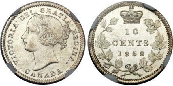 10 Цент Канада Срібло Вікторія (1819 - 1901)