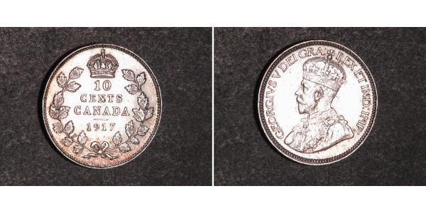10 Цент Канада Срібло Георг V (1865-1936)