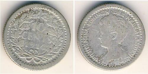 10 Цент Королівство Нідерланди (1815 - ) Срібло 
