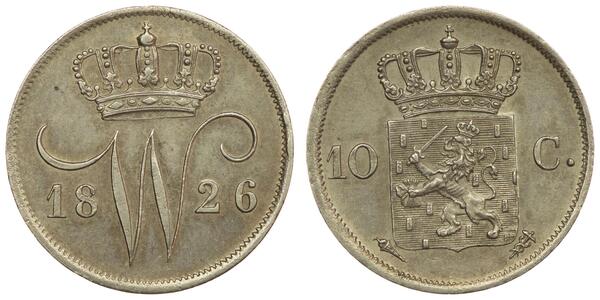10 Цент Королівство Нідерланди (1815 - ) Срібло 