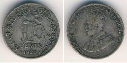 10 Цент Шрі Ланка/Цейлон Срібло Георг V (1865-1936)