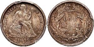 10 Цент / 1 Дайм США (1776 - ) Мідь/Срібло 
