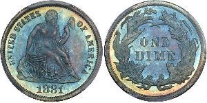 10 Цент / 1 Дайм США (1776 - ) Мідь/Срібло 