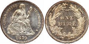 10 Цент / 1 Дайм США (1776 - ) Мідь/Срібло 