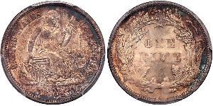 10 Цент / 1 Дайм США (1776 - ) Мідь/Срібло 