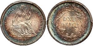 10 Цент / 1 Дайм США (1776 - ) Мідь/Срібло 
