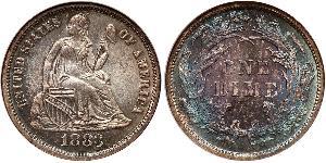 10 Цент / 1 Дайм США (1776 - ) Мідь/Срібло 
