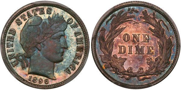 10 Цент / 1 Дайм США (1776 - ) Мідь/Срібло 