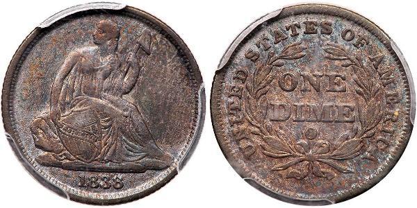 10 Цент / 1 Дайм США (1776 - ) Мідь/Срібло 
