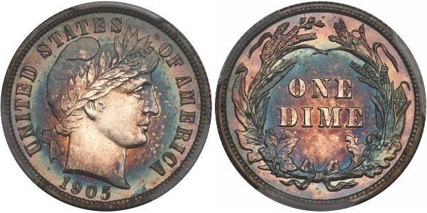 10 Цент / 1 Дайм США (1776 - ) Мідь/Срібло 