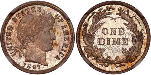 10 Цент / 1 Дайм США (1776 - ) Мідь/Срібло 
