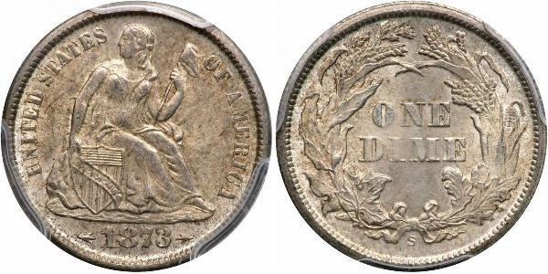10 Цент / 1 Дайм США (1776 - ) Мідь/Срібло 