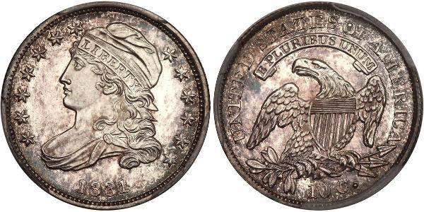 10 Цент / 1 Дайм США (1776 - ) Мідь/Срібло 
