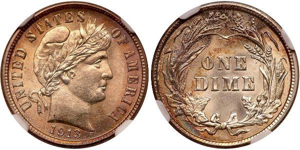 10 Цент / 1 Дайм США (1776 - ) Мідь/Срібло 