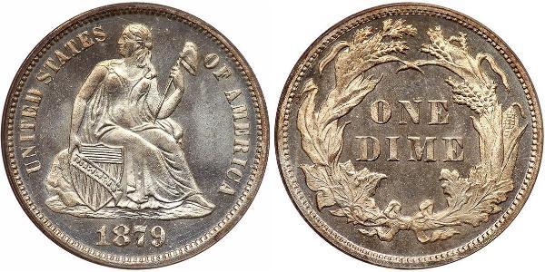 10 Цент / 1 Дайм США (1776 - ) Мідь/Срібло 