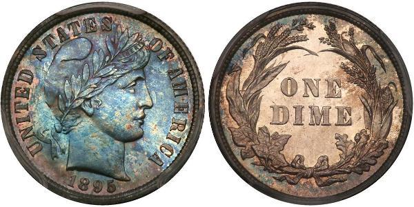 10 Цент / 1 Дайм США (1776 - ) Мідь/Срібло 