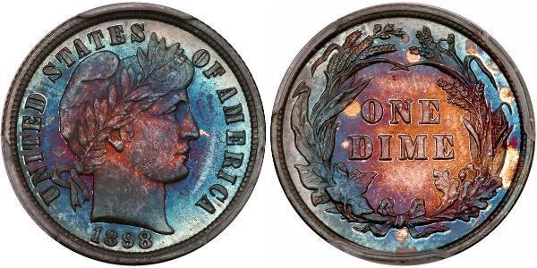 10 Цент / 1 Дайм США (1776 - ) Мідь/Срібло 