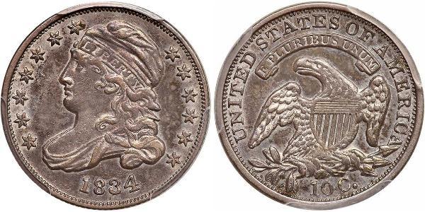 10 Цент / 1 Дайм США (1776 - ) Мідь/Срібло 