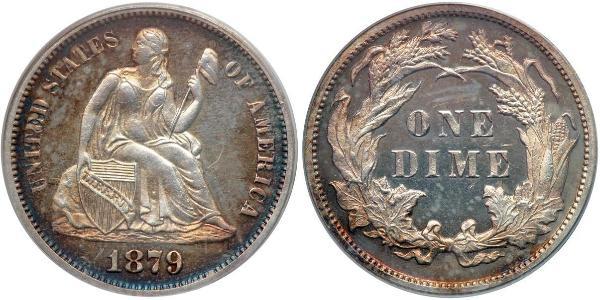10 Цент / 1 Дайм США (1776 - ) Мідь/Срібло 