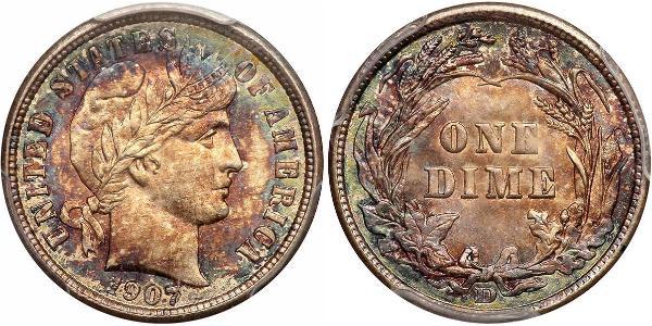 10 Цент / 1 Дайм США (1776 - ) Мідь/Срібло 