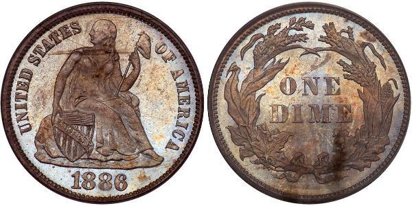 10 Цент / 1 Дайм США (1776 - ) Мідь/Срібло 