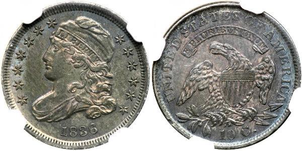 10 Цент / 1 Дайм США (1776 - ) Мідь/Срібло 