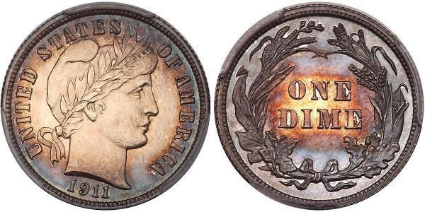 10 Цент / 1 Дайм США (1776 - ) Мідь/Срібло 