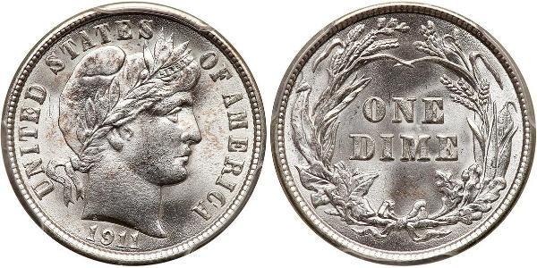 10 Цент / 1 Дайм США (1776 - ) Мідь/Срібло 