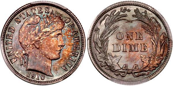 10 Цент / 1 Дайм США (1776 - ) Мідь/Срібло 
