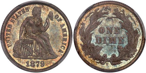 10 Цент / 1 Дайм США (1776 - ) Мідь/Срібло 