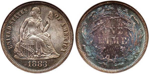 10 Цент / 1 Дайм США (1776 - ) Мідь/Срібло 