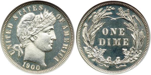 10 Цент / 1 Дайм США (1776 - ) Мідь/Срібло 