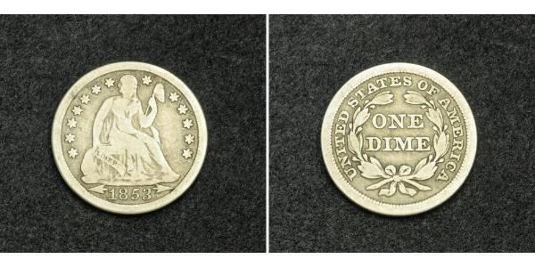 10 Цент / 1 Дайм США (1776 - ) Серебро 