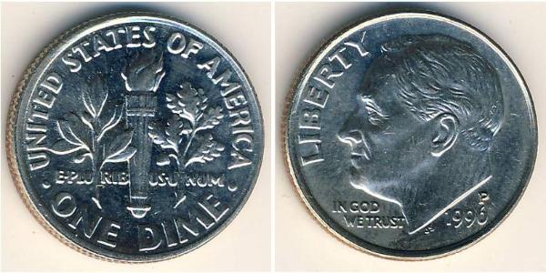 10 Цент / 1 Дайм США (1776 - ) Серебро 