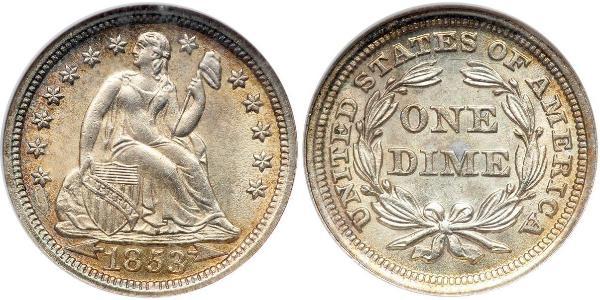 10 Цент / 1 Дайм США (1776 - ) Серебро 