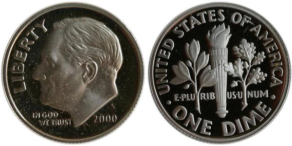 10 Цент / 1 Дайм США (1776 - ) Серебро 