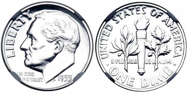 10 Цент / 1 Дайм США (1776 - ) Серебро 