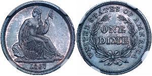 10 Цент / 1 Дайм США (1776 - ) Серебро/Медь 