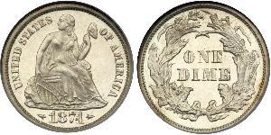 10 Цент / 1 Дайм США (1776 - ) Серебро/Медь 