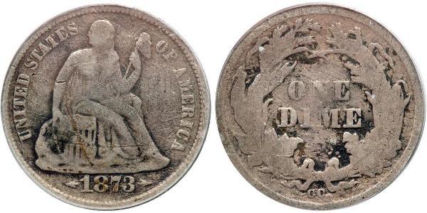 10 Цент / 1 Дайм США (1776 - ) Серебро/Медь 