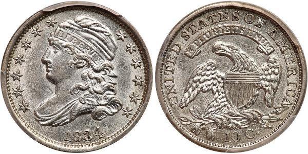 10 Цент / 1 Дайм США (1776 - ) Серебро/Медь 