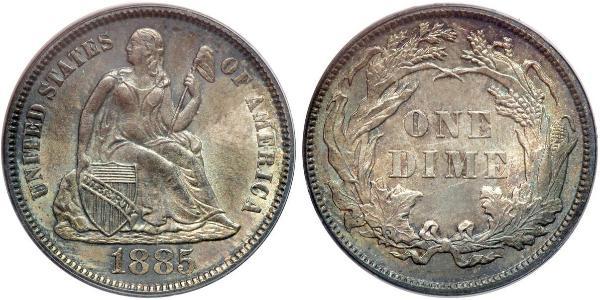 10 Цент / 1 Дайм США (1776 - ) Серебро/Медь 