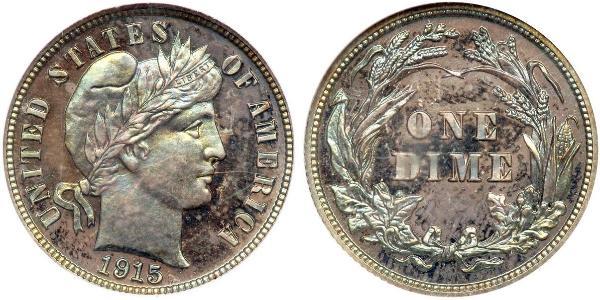 10 Цент / 1 Дайм США (1776 - ) Серебро/Медь 
